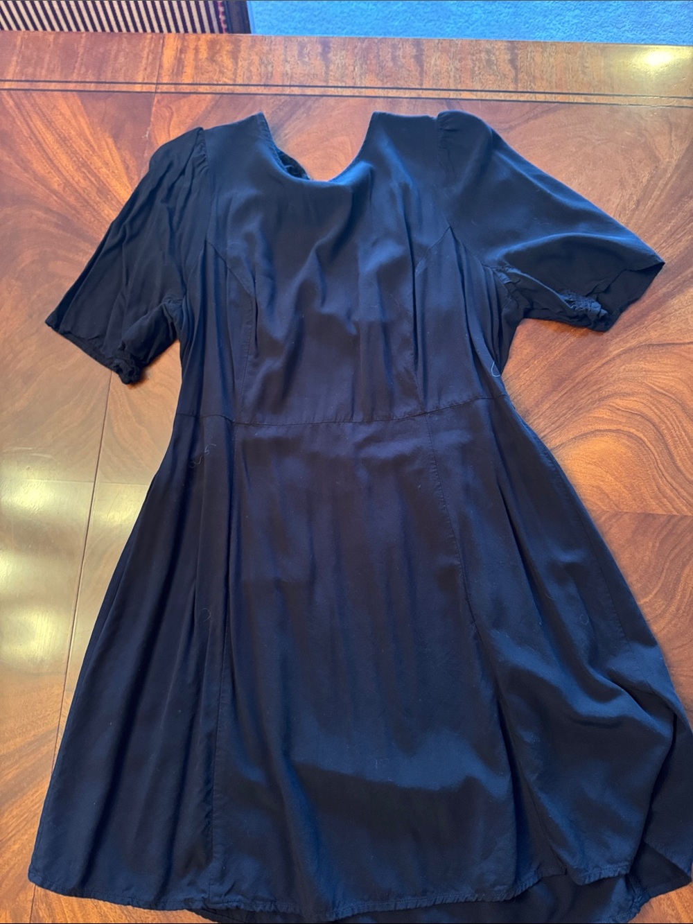 Old Navy Black Short-Sleeve A-Line Dress
